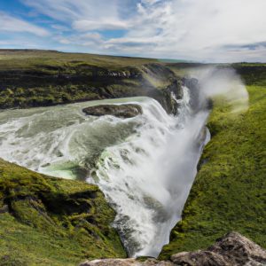 Gullfoss Waterfall in Southwest Iceland